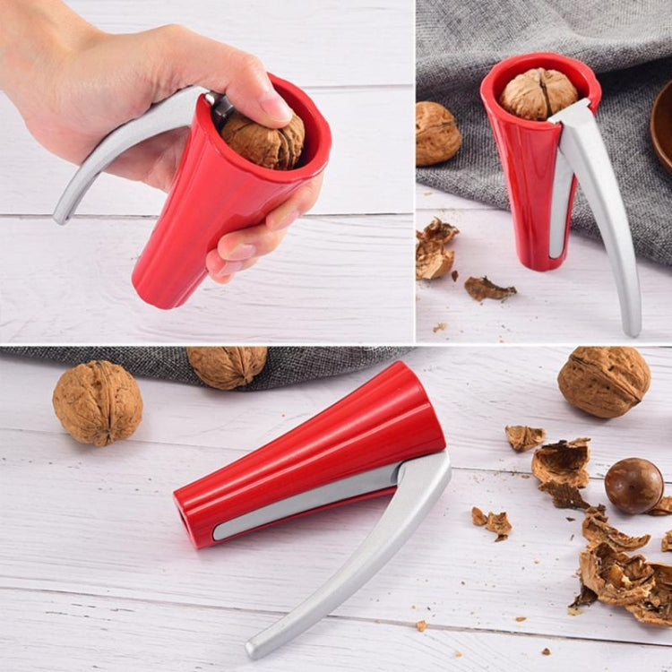 Zinc Alloy Funnel Shape Nut Nutcracker Sheller Walnut Opener Cutter Clamp Plier Kitchen Tools gadgets(Red) - Food Clips & Clips by PMC Jewellery | Online Shopping South Africa | PMC Jewellery | Buy Now Pay Later Mobicred