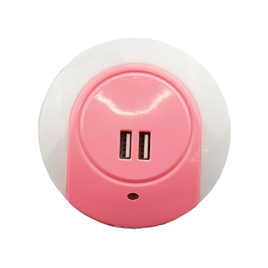 A78B LED Night Light With USB Port Intelligent Light Control Sensor Light, Plug:US Plug(Pink) - Sensor LED Lights by PMC Jewellery | Online Shopping South Africa | PMC Jewellery | Buy Now Pay Later Mobicred