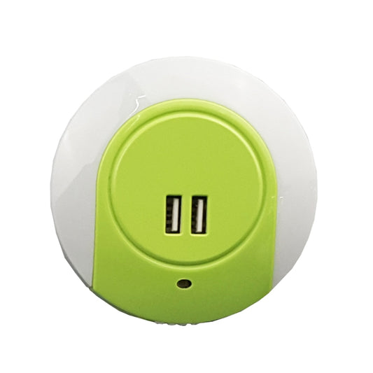 A78B LED Night Light With USB Port Intelligent Light Control Sensor Light, Plug:US Plug(Green) - Sensor LED Lights by PMC Jewellery | Online Shopping South Africa | PMC Jewellery | Buy Now Pay Later Mobicred