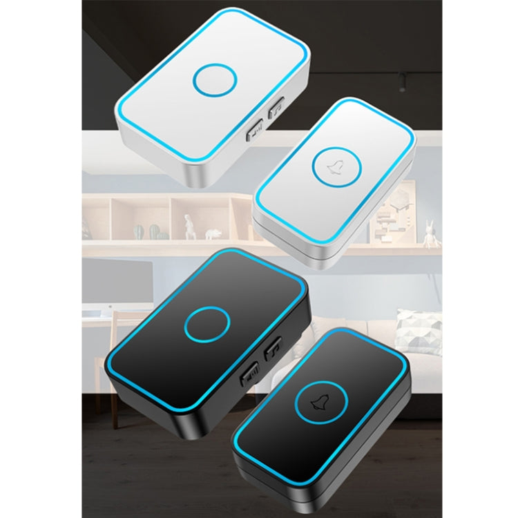 CACAZI A78 Long-Distance Wireless Doorbell Intelligent Remote Control Electronic Doorbell, Style:UK Plug(Bright White) - Wireless Doorbell by CACAZI | Online Shopping South Africa | PMC TechLife | Buy Now Pay Later Mobicred