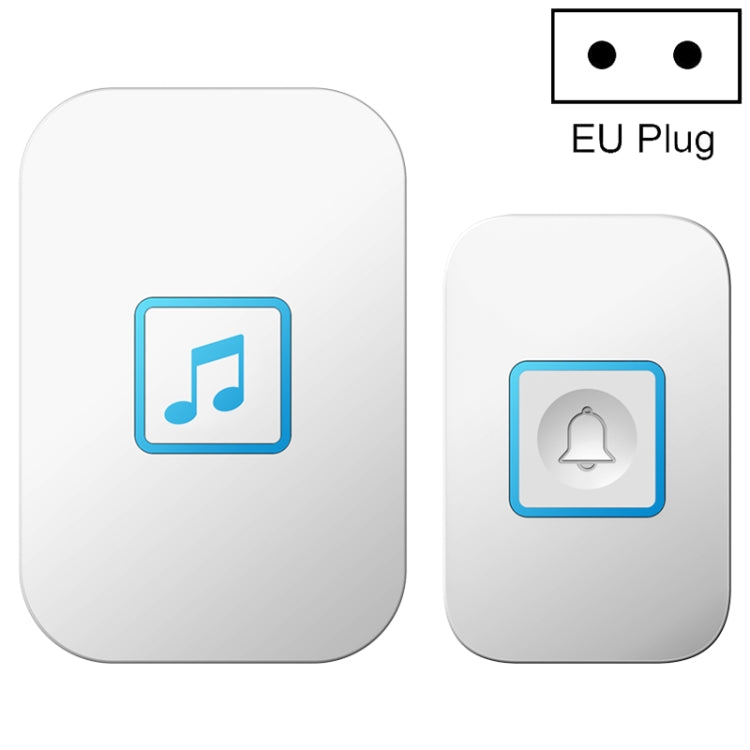 CACAZI A86 Electronic Music Remote Control Doorbell One For One AC Wireless Doorbell, Style:EU Plug(White) - Wireless Doorbell by CACAZI | Online Shopping South Africa | PMC TechLife | Buy Now Pay Later Mobicred