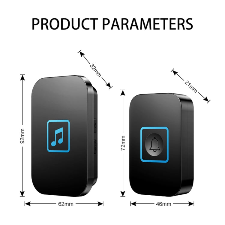 CACAZI A86 Electronic Music Remote Control Doorbell One For One AC Wireless Doorbell, Style:EU Plug(White) - Wireless Doorbell by CACAZI | Online Shopping South Africa | PMC TechLife | Buy Now Pay Later Mobicred