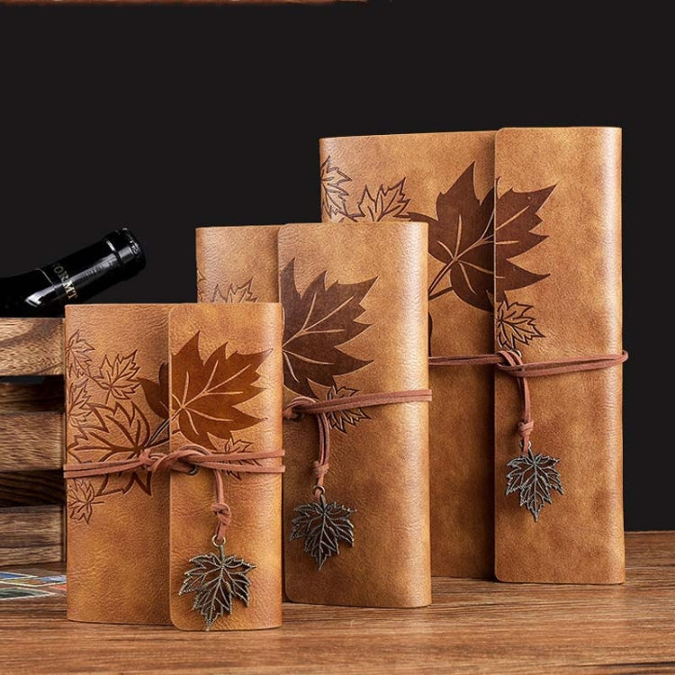 A6 PU Maple Retro Straps Handbook Loose-leaf Notebook(Dark Brown) - free shipping - PMc TechLife - Order now!
