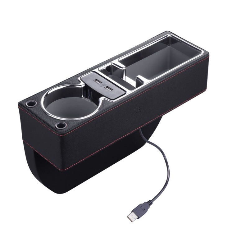 SUSISUN SNH010 Car Seat Gap Storage Box, Style:Positive Drive USB Charging(Black) - Stowing Tidying by SUSISUN | Online Shopping South Africa | PMC Jewellery | Buy Now Pay Later Mobicred