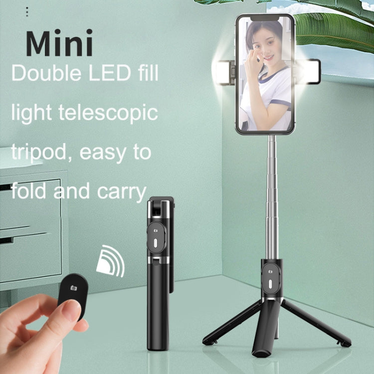 P60D-2 Fill Light Bluetooth Mobile Phone Selfie Stick(White) - Selfie Sticks by PMC Jewellery | Online Shopping South Africa | PMC Jewellery | Buy Now Pay Later Mobicred