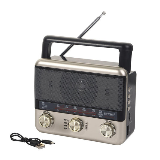 BAIJIALI EC-2110BTS Multifunctional Solar Radio Retro Full Band Card Radio(Brown) - Radio Player by BAIJIALI | Online Shopping South Africa | PMC Jewellery | Buy Now Pay Later Mobicred