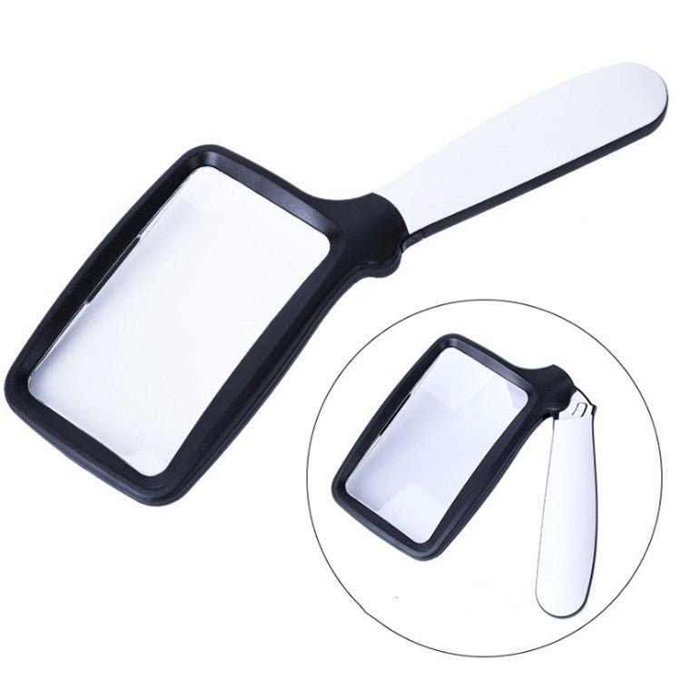2X Handheld Folding Five LED Lights For Elderly People Reading Newspapers HD Acrylic Optical Lens Magnifying Glass - Hand Held Style by PMC TechLife | Online Shopping South Africa | PMC TechLife | Buy Now Pay Later Mobicred