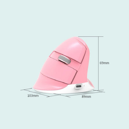 DELUX M618Mini Colorful Wireless Luminous Vertical Mouse Bluetooth Rechargeable Vertical Mouse(Mint Green) - Wireless Mice by DELUX | Online Shopping South Africa | PMC Jewellery | Buy Now Pay Later Mobicred