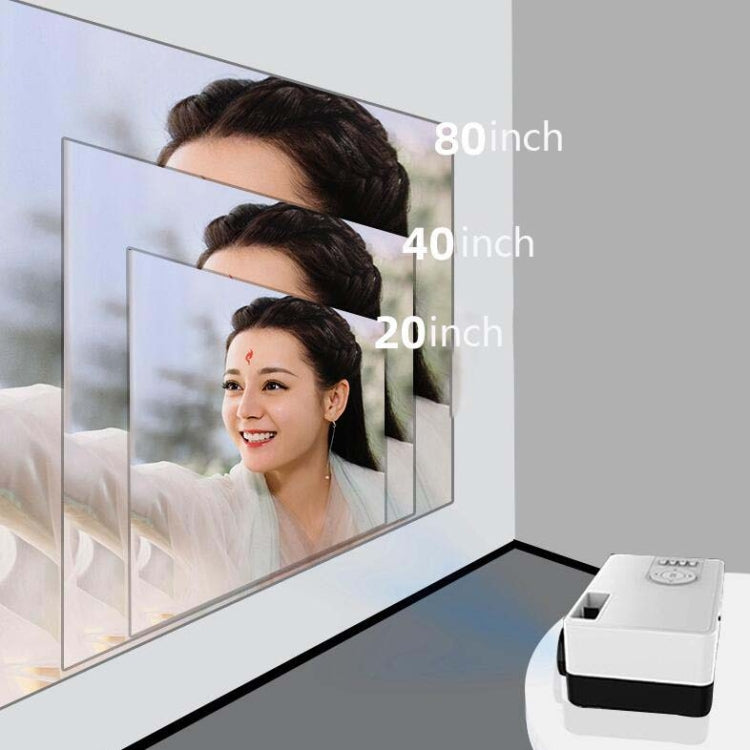 S261/J16 Home Mini HD 1080P Portable LED Projector, Support TF Card / AV / U Disk, Plug Specification:US Plug(White Black) - Mini Projector by PMC Jewellery | Online Shopping South Africa | PMC Jewellery | Buy Now Pay Later Mobicred