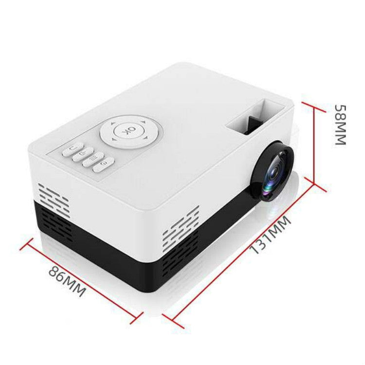 S261/J16 Home Mini HD 1080P Portable LED Projector, Support TF Card / AV / U Disk, Plug Specification:UK Plug(Pink White) - Mini Projector by PMC Jewellery | Online Shopping South Africa | PMC Jewellery | Buy Now Pay Later Mobicred