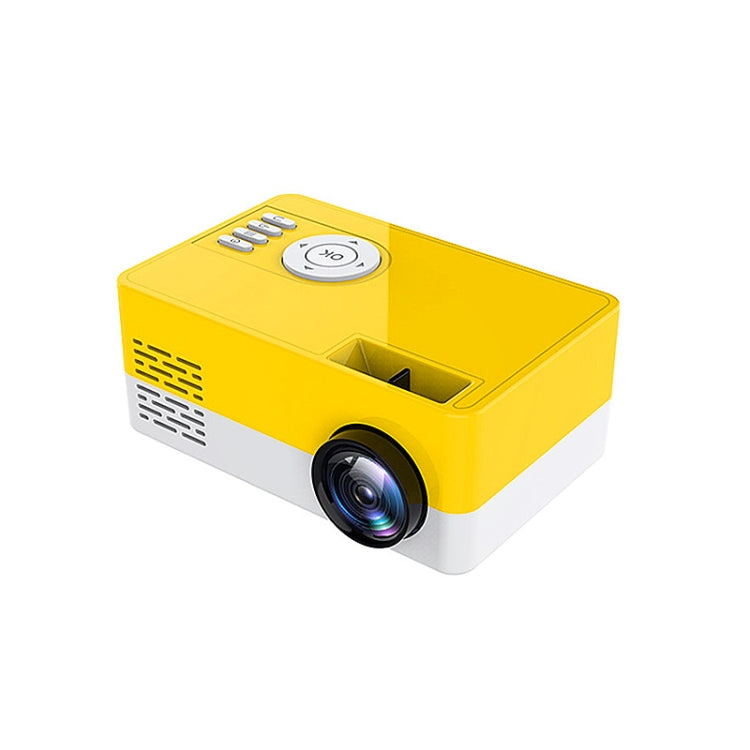 S261/J16 Home Mini HD 1080P Portable LED Projector, Support TF Card / AV / U Disk, Plug Specification:UK Plug(Yellow White) - Mini Projector by PMC Jewellery | Online Shopping South Africa | PMC Jewellery | Buy Now Pay Later Mobicred