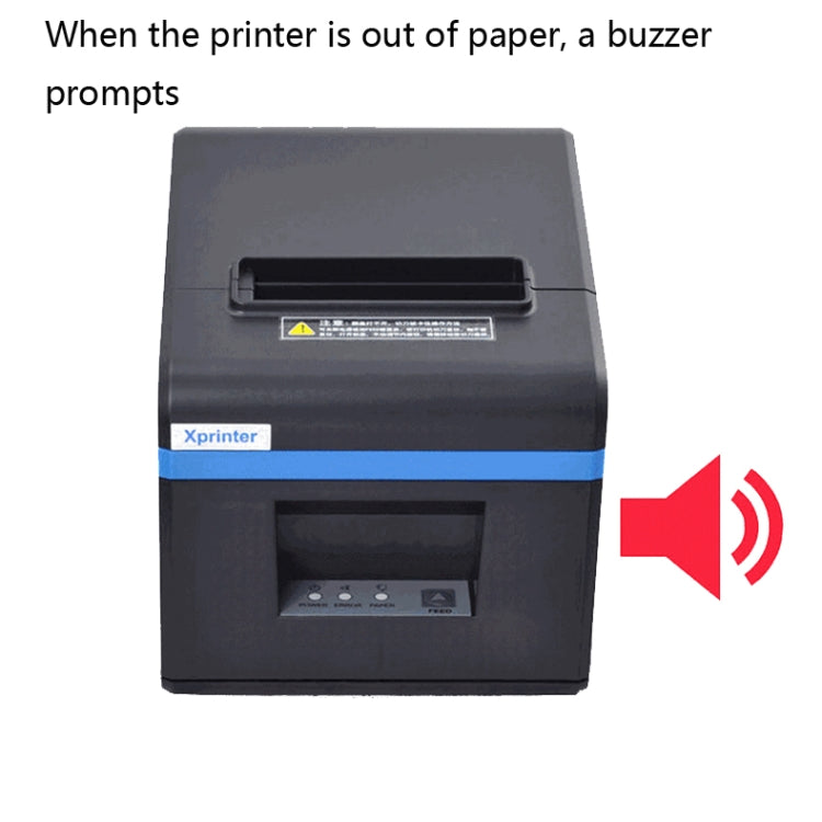 Xprinter XP-N160II Thermal Ticket Printing Machine Bluetooth Receipt Printer, Style:EU Plug(Gray) - Printer by Xprinter | Online Shopping South Africa | PMC Jewellery | Buy Now Pay Later Mobicred