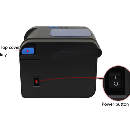 Xprinter XP-370B Barcode Printer Self-adhesive QR Code Printer Label Clothing Tag Thermal Ticket Machine(US Plug) - Printer by Xprinter | Online Shopping South Africa | PMC Jewellery | Buy Now Pay Later Mobicred