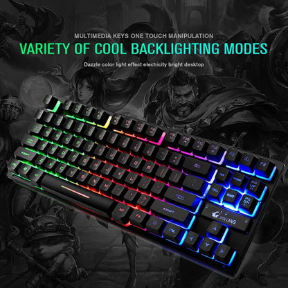 ZIYOULANG K16 87 Keys Colorful Mixed Light Gaming Notebook Manipulator Keyboard, Cable Length: 1.5m - Wired Keyboard by FREEDOM-WOLF | Online Shopping South Africa | PMC Jewellery | Buy Now Pay Later Mobicred