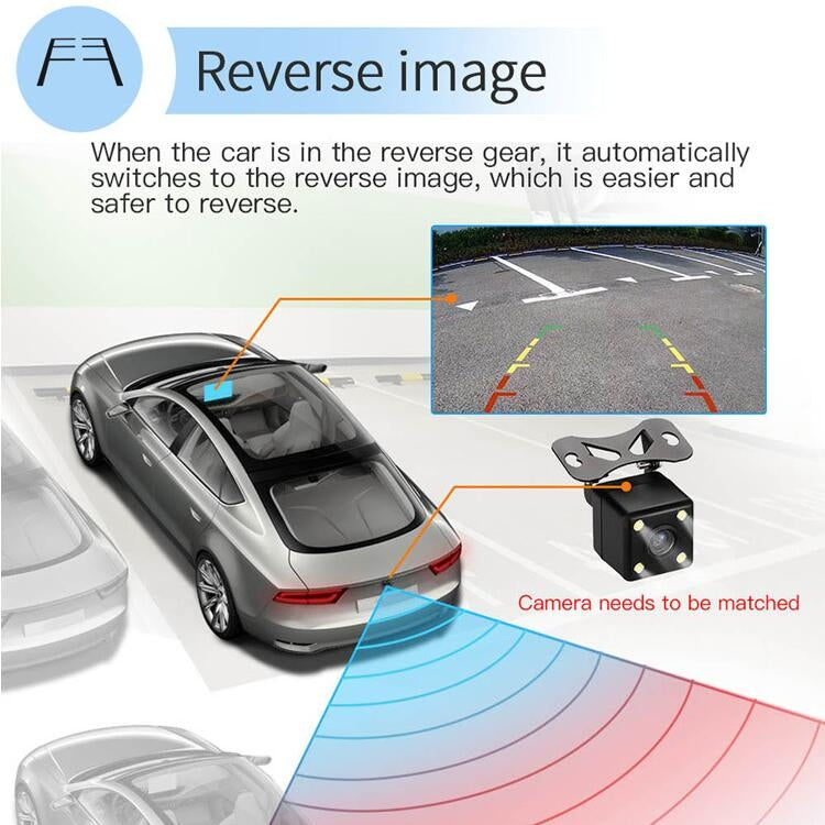 Universal Machine Android Smart Navigation Car Navigation DVD Reversing Video Integrated Machine, Size:10inch 1+16G, Specification:Standard+4 Lights Camera - Car DVD by PMC TechLife | Online Shopping South Africa | PMC TechLife | Buy Now Pay Later Mobicred