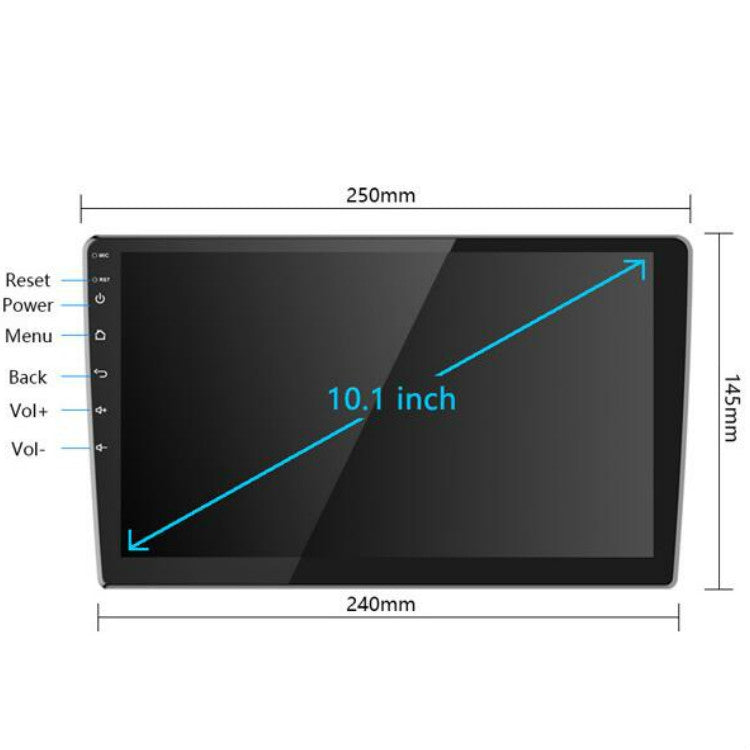 Universal Machine Android Smart Navigation Car Navigation DVD Reversing Video Integrated Machine, Size:10inch 2+32G, Specification:Standard+4 Lights Camera - Car DVD by PMC TechLife | Online Shopping South Africa | PMC TechLife | Buy Now Pay Later Mobicred