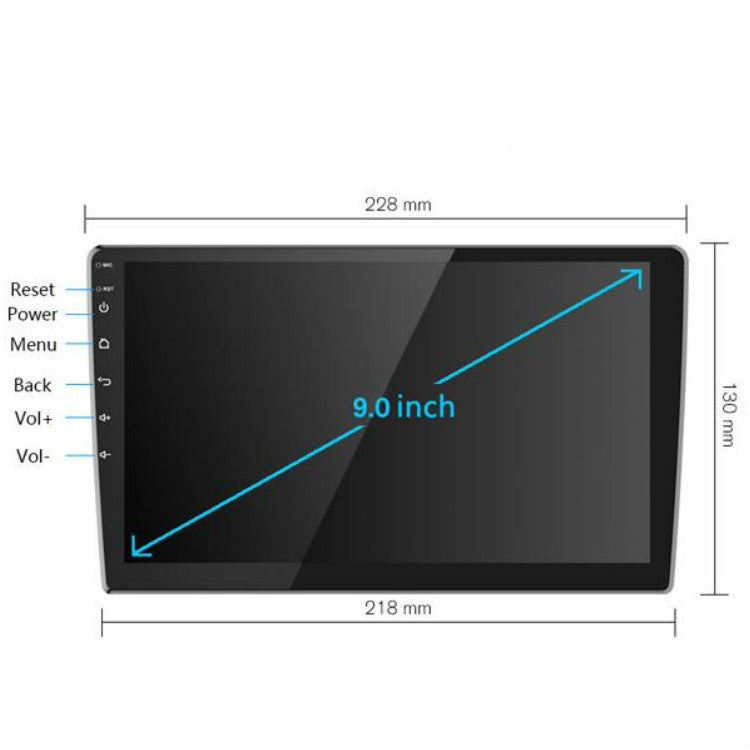 Universal Machine Android Smart Navigation Car Navigation DVD Reversing Video Integrated Machine, Size:9inch 2+32G, Specification:Standard+8 Lights Camera - Car DVD by PMC TechLife | Online Shopping South Africa | PMC TechLife | Buy Now Pay Later Mobicred