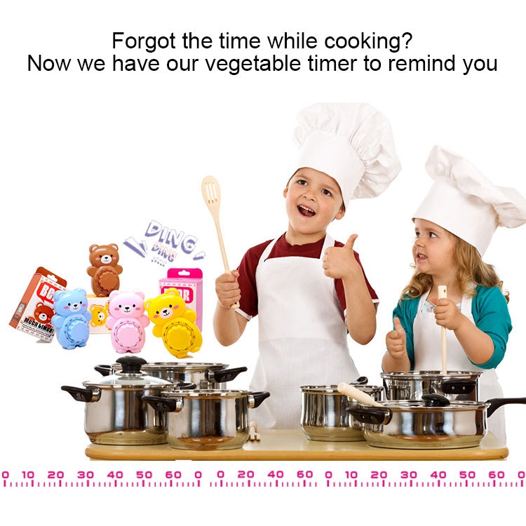 Cartoon Bear Timer Kitchen Gadget Mechanical Timer(Pink) - Digital Countdown by PMC TechLife | Online Shopping South Africa | PMC TechLife | Buy Now Pay Later Mobicred
