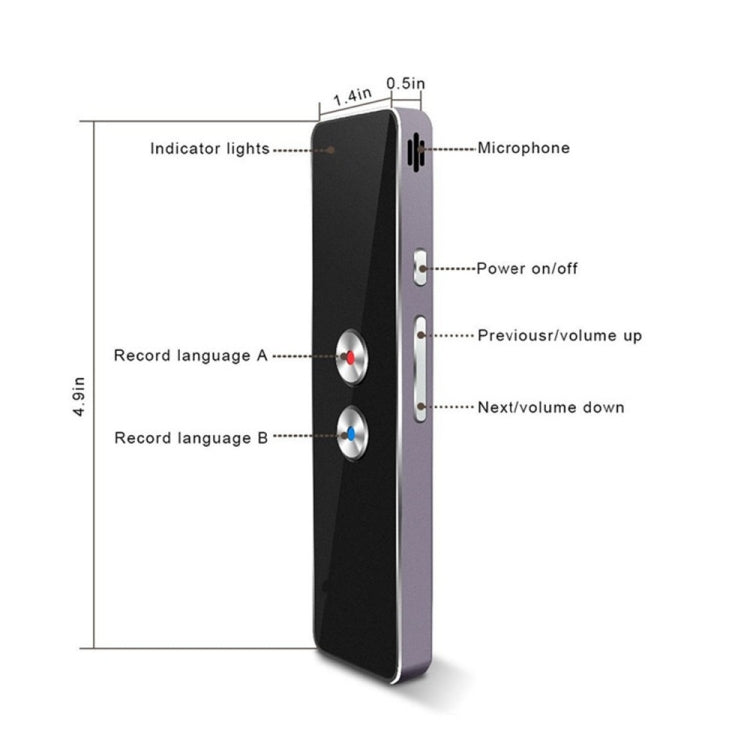 T8 Pocket Language Translator Voice 30 Languages Two Way Real Time Intercom Portable Translator For Personal Learning Travelling Black -  by PMC TechLife | Online Shopping South Africa | PMC TechLife | Buy Now Pay Later Mobicred