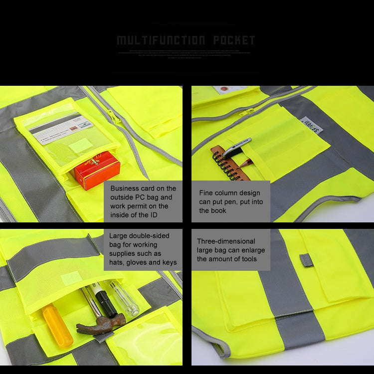 Multi-pockets Safety Vest Reflective Workwear Clothing, Size:M-Chest 112cm(Green) - Reflective Safety Clothing by PMC Jewellery | Online Shopping South Africa | PMC Jewellery | Buy Now Pay Later Mobicred