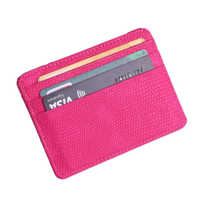 Lizard Pattern PU Leather Bank Card Set Card Package(Pink) - Card & Passport Bags by PMC TechLife | Online Shopping South Africa | PMC TechLife | Buy Now Pay Later Mobicred