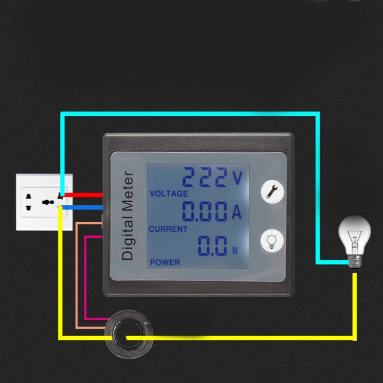 peacefair PZEM-011 AC Digital Display Multi-function Voltage and Current Meter Electrician Instrument, Specification:Host + Opening CT - Current & Voltage Tester by peacefair | Online Shopping South Africa | PMC Jewellery | Buy Now Pay Later Mobicred