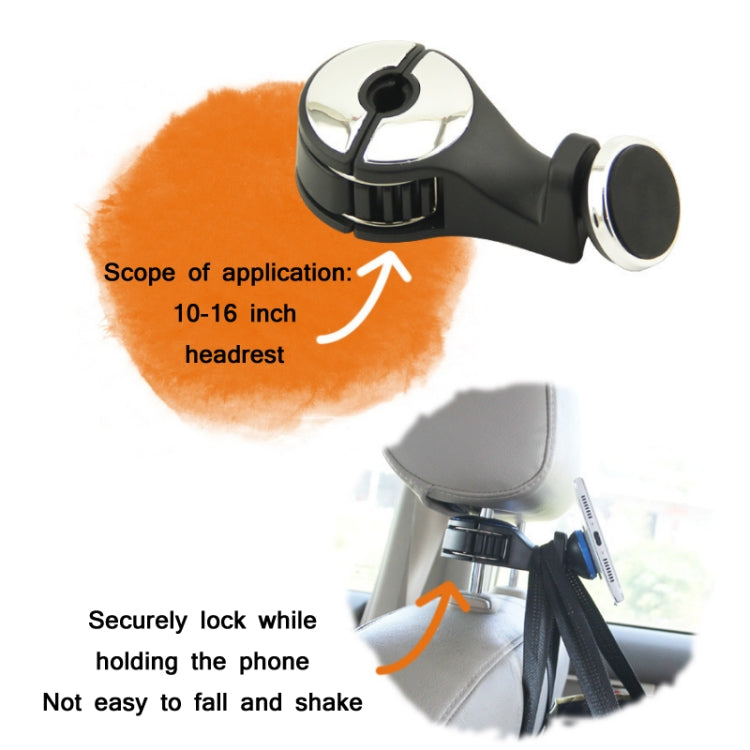 2 PCS Car Multifunctional Rear Headrest Mobile Phone Hook(Three Generation Magnetic Gold) - Auto Fastener & Clips by PMC TechLife | Online Shopping South Africa | PMC TechLife | Buy Now Pay Later Mobicred