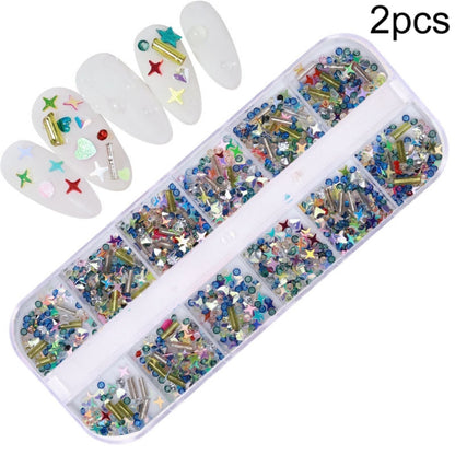 2 PCS Nail Art Butterfly Laser Symphony Sequins, Specification:01 - Nail Stickers by PMC Jewellery | Online Shopping South Africa | PMC Jewellery | Buy Now Pay Later Mobicred