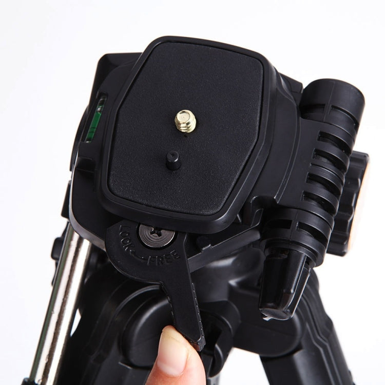 Q111 4-Section Folding Legs Live Broadcast Aluminum Alloy Tripod Mount with Three-dimensional Damping Tripod Heads(Red) - Tripods by PMC TechLife | Online Shopping South Africa | PMC TechLife | Buy Now Pay Later Mobicred