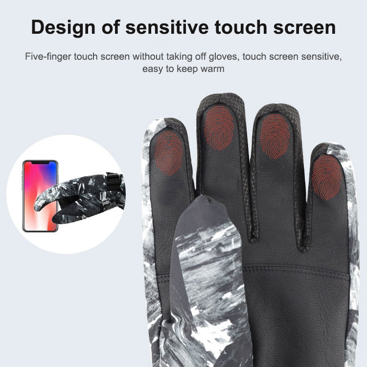 Winter Thermal Ski Gloves Outdoor Waterproof Velvet Gloves Thickening Touch Screen Motorcycle Gloves, Size: L(Red) - free shipping - PMc TechLife - Order now!