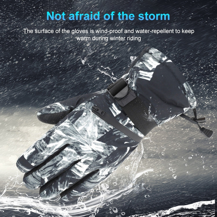 Winter Thermal Ski Gloves Outdoor Waterproof Velvet Gloves Thickening Touch Screen Motorcycle Gloves, Size: L(Red) - free shipping - PMc TechLife - Order now!