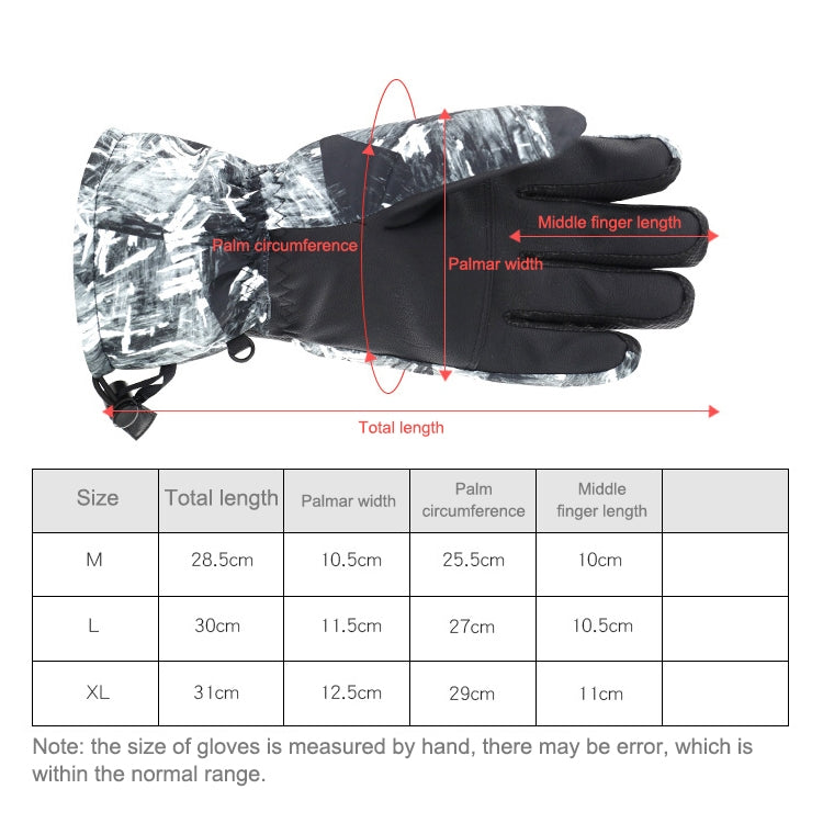 Winter Thermal Ski Gloves Outdoor Waterproof Velvet Gloves Thickening Touch Screen Motorcycle Gloves, Size: XL(Red) - Locomotive Gloves by PMc TechLife | Online Shopping South Africa | PMc TechLife | Buy Now Pay Later Mobicred