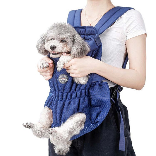 Doglemi Pet Outing Backpack Dog Shoulder Chest Bag Breathable Mesh Dog Cat Bag, Size:L(Blue) - Pet Bags by Doglemi | Online Shopping South Africa | PMC Jewellery