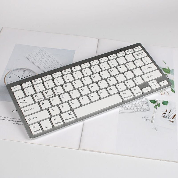 X5 Ultra-thin Mini Wireless Bluetooth Keyboard, Support Win / Android / IOS System(Silver) - Universal Keyboard by PMC TechLife | Online Shopping South Africa | PMC TechLife