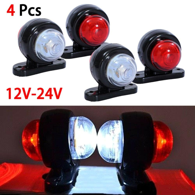 2 PCS X9 12-24V Mini Double-Sided Red And White Truck Side Lights Modified Special Side Lights - Clearance Lights by PMC TechLife | Online Shopping South Africa | PMC TechLife | Buy Now Pay Later Mobicred