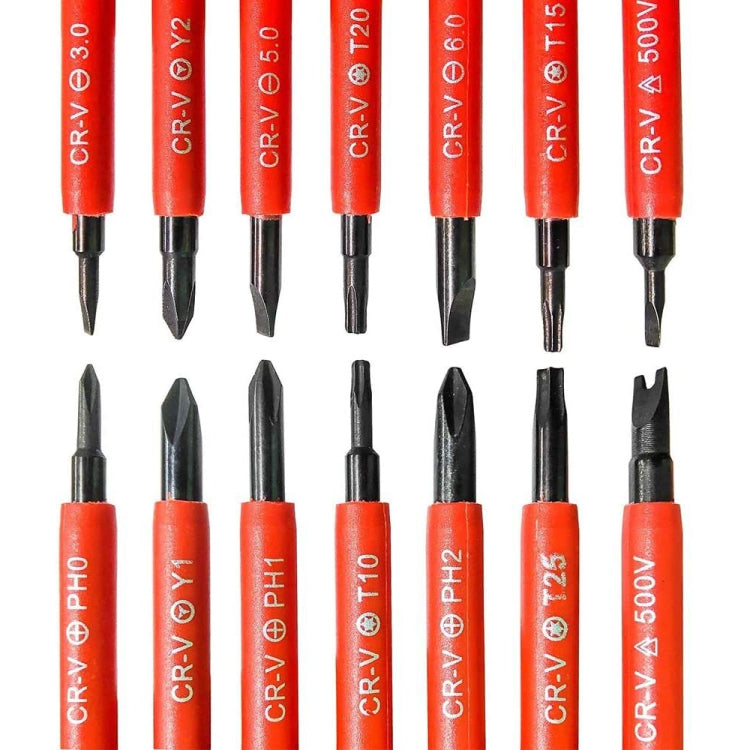 7 in 1 Bit Insulation Multipurpose Repair Tool Screwdriver Set(Red) - Screwdriver Set by PMC TechLife | Online Shopping South Africa | PMC TechLife | Buy Now Pay Later Mobicred
