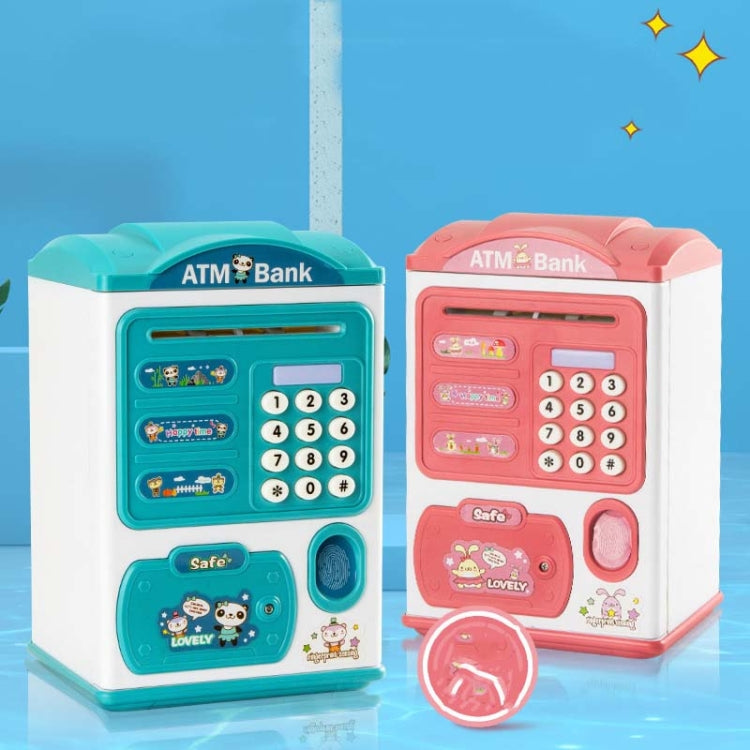 Simulation Password Fingerprint Sensor Unlocking Money Box Automatic Roll Money Safe ATM Piggy Bank(Blue) - Piggy Banks by PMc TechLife | Online Shopping South Africa | PMc TechLife | Buy Now Pay Later Mobicred
