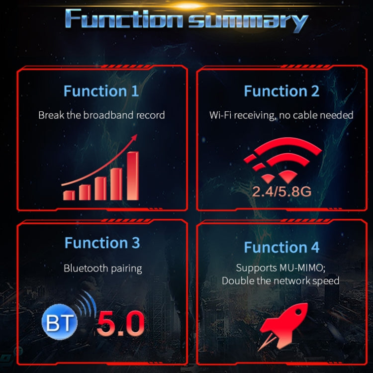COMFAST Gaming Game 3000Mbps Gigabit Dual-Frequency Wireless Desktop Computer PCIE Wireless Network Card, Coverage: AX200 - free shipping - PMC Jewellery - Order now!