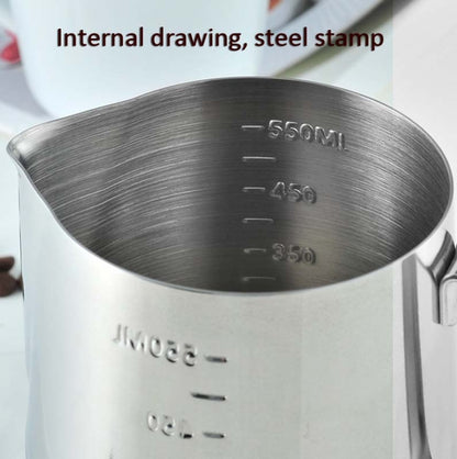 1000ml 304 Stainless Steel Pointed Mouth Etched Cup Graduated Measuring Cup Milk Foam Cup Coffee Pot - Coffee Tools by PMC Jewellery | Online Shopping South Africa | PMC Jewellery | Buy Now Pay Later Mobicred