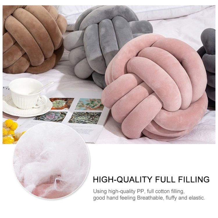Hand-Made Knotted Ball Pillow, Size: Diameter: 25~30cm(White) - Cushions & Pillows by PMC TechLife | Online Shopping South Africa | PMC TechLife | Buy Now Pay Later Mobicred