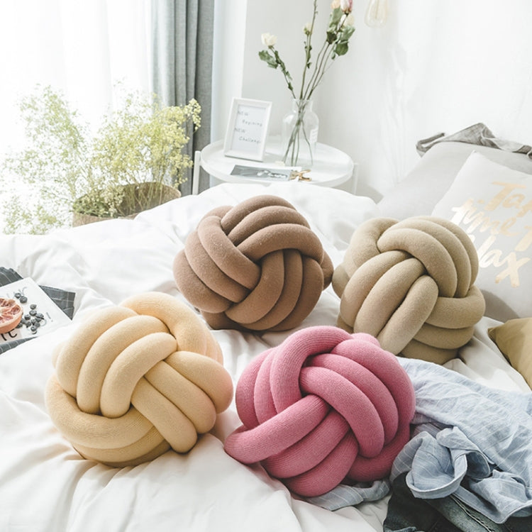 Hand-Made Knotted Ball Pillow, Size: Diameter: 25~30cm(White) - Cushions & Pillows by PMC TechLife | Online Shopping South Africa | PMC TechLife | Buy Now Pay Later Mobicred