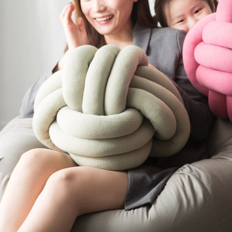 Hand-Made Knotted Ball Pillow, Size: Diameter: 25~30cm(White) - Cushions & Pillows by PMC TechLife | Online Shopping South Africa | PMC TechLife | Buy Now Pay Later Mobicred