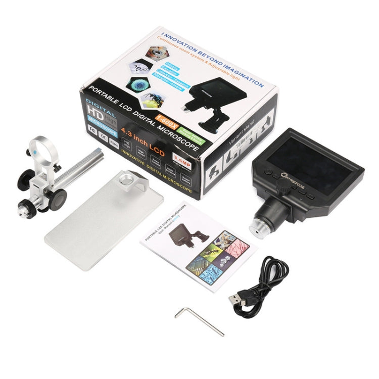 G600A HD Mobile Phone Repair Microscope 4.3 Inch Screen Digital Microscope Electron Microscope(US Plug) - free shipping - PMC Jewellery - Order now!