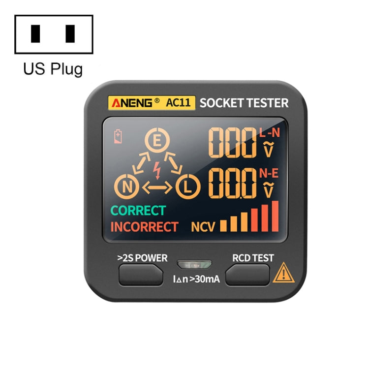 ANENG AC11 Multifunctional Digital Display Socket Tester Electrical Ground Wire Tester(US Plug) - free shipping - PMC Jewellery - Order now!