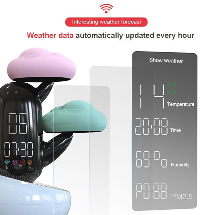Cloud Weather Time Light Multifunctional Smart Induction Child Wake Up Alarm Clock(Blue) - Novelty Clock by PMc TechLife | Online Shopping South Africa | PMc TechLife | Buy Now Pay Later Mobicred