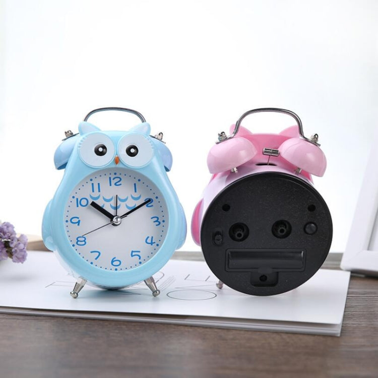 2 PCS Children Creative Cartoon Owl Super Ring Metal Bell Student Alarm Clock(Gray) - Novelty Clock by PMc TechLife | Online Shopping South Africa | PMc TechLife | Buy Now Pay Later Mobicred