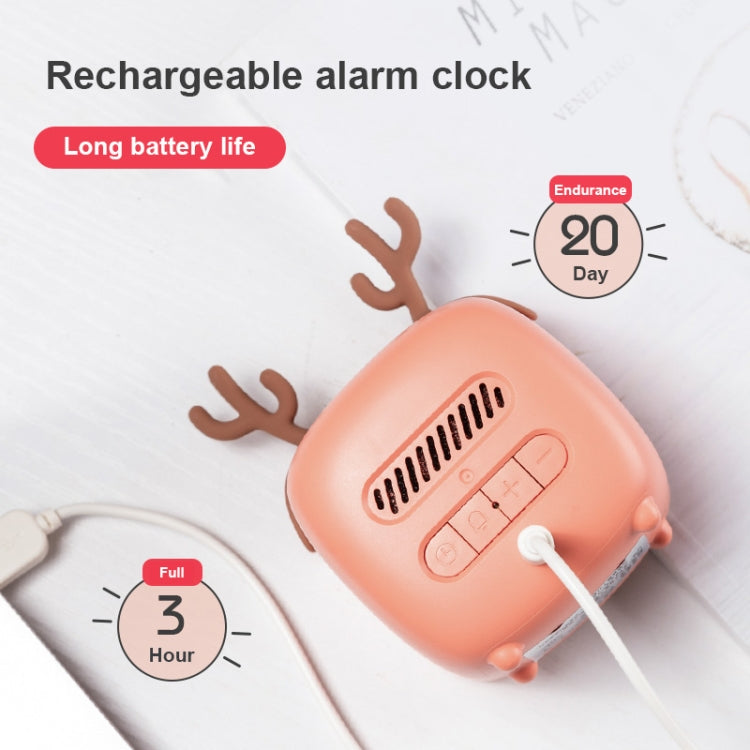 Cartoon Deer Shape Children Snooze Multifunctional USB Rechargeable Student LED Alarm Clock(Blue) - free shipping - PMc TechLife - Order now!