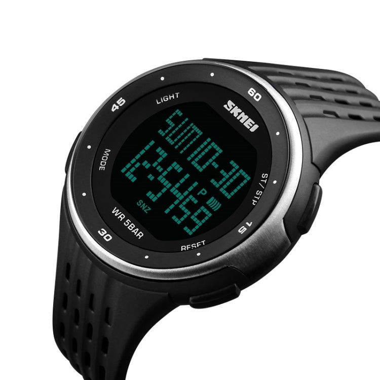 SKMEI 1219 Men Multi-Function Electronic Watch Outdoor Sports Watch(Silver) - free shipping - PMC TechLife - Order now!