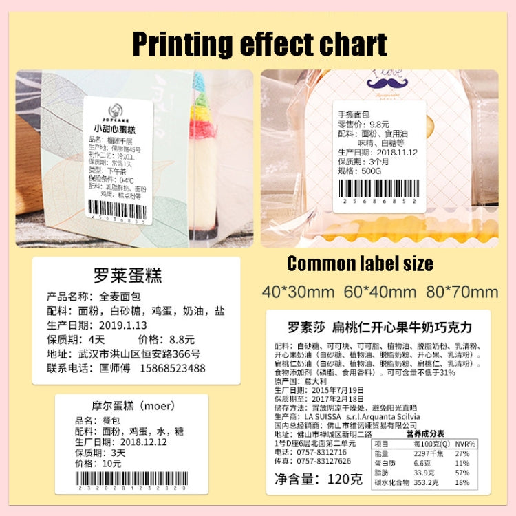 NIIMBOT B21 Small Production Date Marking Machine Baking Cake Bakery Price Labeling Machine, Specification: Standard + 10 Rolls Labels - Printer by NIIMBOT | Online Shopping South Africa | PMC Jewellery | Buy Now Pay Later Mobicred