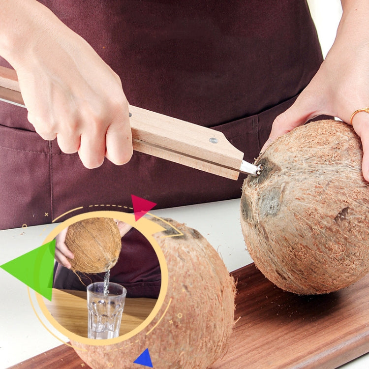 Multifunctional Stainless Steel Coconut Shell Opener With Wooden Handle Coconut Meat Knife Kitchen Gadgets, Specification: Knock Coconut Knife - Gadgets by PMC Jewellery | Online Shopping South Africa | PMC Jewellery | Buy Now Pay Later Mobicred